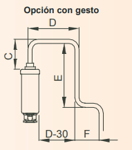 ELEMENTO CALENTADOR DE INMERSIÓN FIJO TRIFÁSICO DE BASE CIRCULAR TIPO SBC