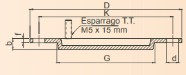 PLETINA PARA ELEMENTO CALEFACTOR PARA CALDERA ELÉCTRICA