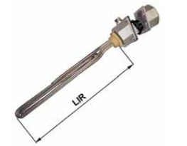 ELEMENTO CALEFACTOR  CON VAINA PARA TERMOSTATO CON TAPÓN DE ACOPLAMIENTO EN LATÓN DE 1”1/4 GAS, PREPARADAS PARA ACOPLAR CAJA DE CONEXIONES DE ALUMINIO ORIENTABLE IP-66