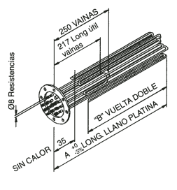 ELEMENTO CALEFACTOR PARA CALDERA ELÉCTRICA